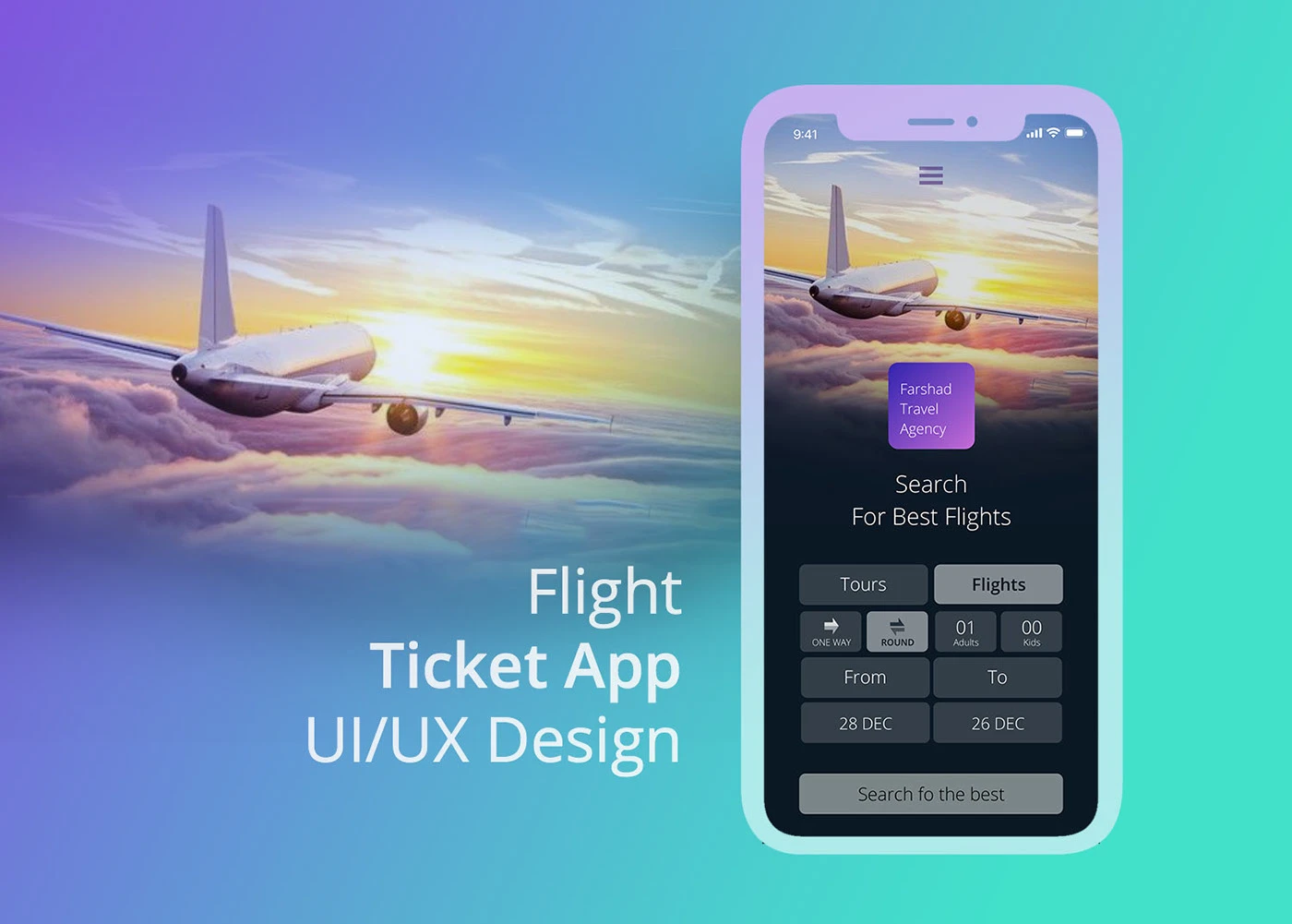 Flight & Tour Search - Mobile App UI/UX Design