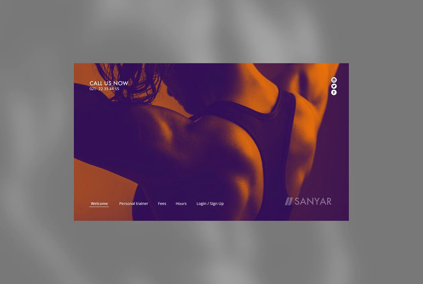 Sanyar Gym Website UI/UX Design
