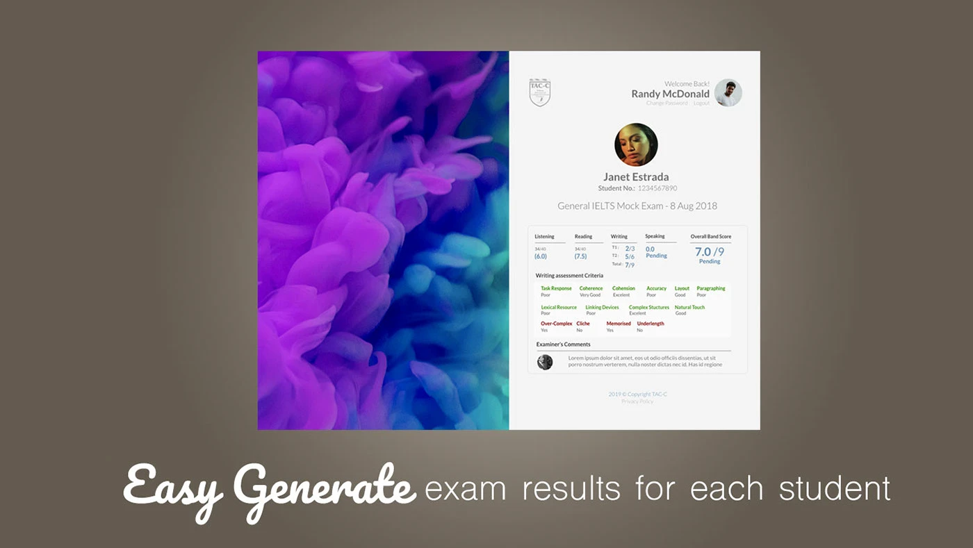 Student management web application - UI/UX